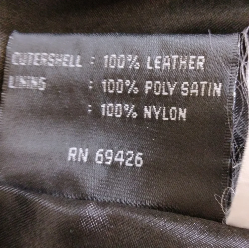 Size M Wilsons Leather Women's Coat Soft Black Collared Button Front